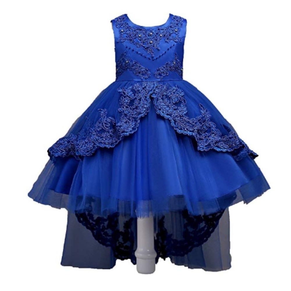 Girls size 3/4t blue pageant dress